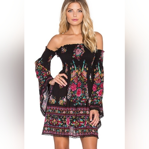 Spell Dresses & Skirts - Spell~ Hotel Paradiso Bell Sleeve Mini Dress 🌺